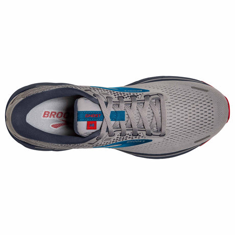 Brooks Ghost 14 chaussures de course a pied pour homme - Grey / Blue / Red - vue de haut