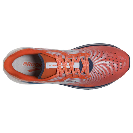 Brooks Hyperion Max souliers de course homme - Cherry Tomato / Arctic Ice / Titan - empeigne