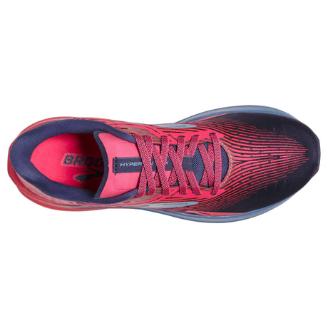 Brooks Hyperion Max souliers de course femme - Pink / Cobalt / Blissful Blue - empeigne