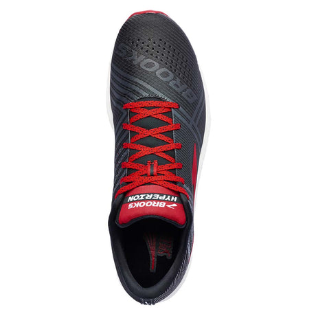 Brooks Hyperion chaussure de course a pied homme noir rouge uv