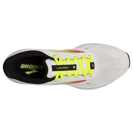 Brooks Launch 9 running homme - white pink night life empeigne