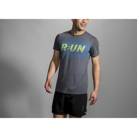 Brooks Distance Run T-shirt sport de course a pied homme lv