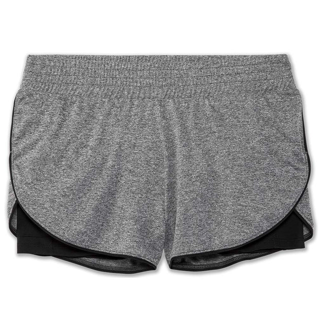 Brooks Rep 3" 2 in 1 short de course à pied asphalte chiné pour femme