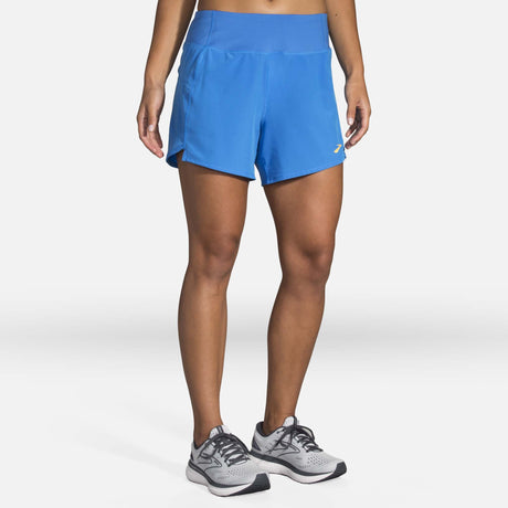 Brooks Chaser 5 pouces shorts course blue bolt femme face