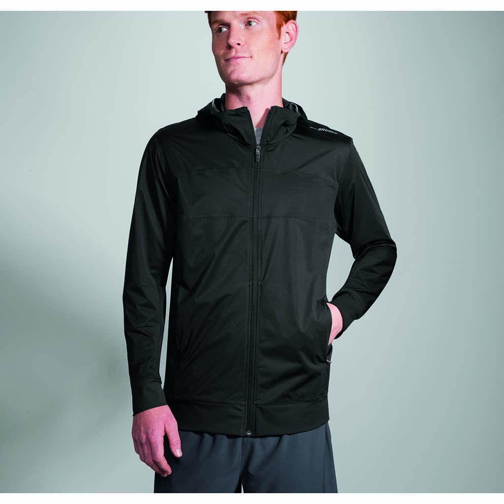 Brooks running best sale jacket grey