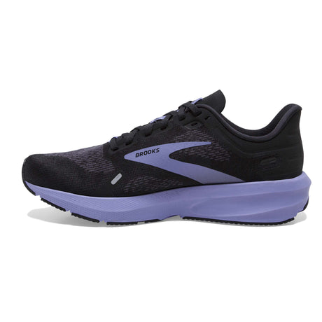 Brooks Launch 9 running femme lateral- black ebony purple