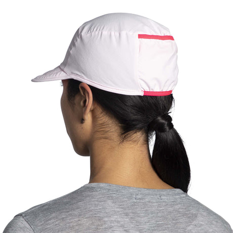 Brooks Lightweight Packable Hat casquette de course à pied dos-Quartz / Hyper Pink