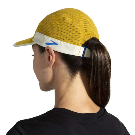 Casquette de course à pied Brooks Propel Mesh unisexe golden hour dos