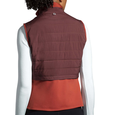 Brooks Shield Hybrid 2.0 Veste sans manches de course à pied run raisin copper femme dos