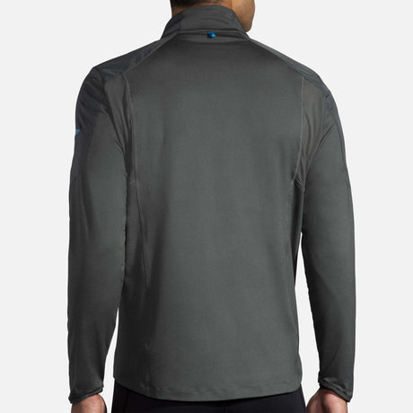 Brooks Fusion Hybrid Jacket manteau de course à pied dark oyster homme dos