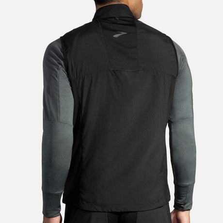 Brooks Shield Hybrid Veste sans manches de course à pied noir homme dos