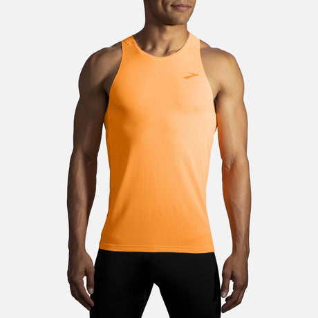 Brooks Atmosphere Singlet de course fluoro orange homme face