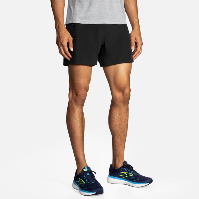 Brooks Sherpa 5" 2-en-1 short de course noir homme face