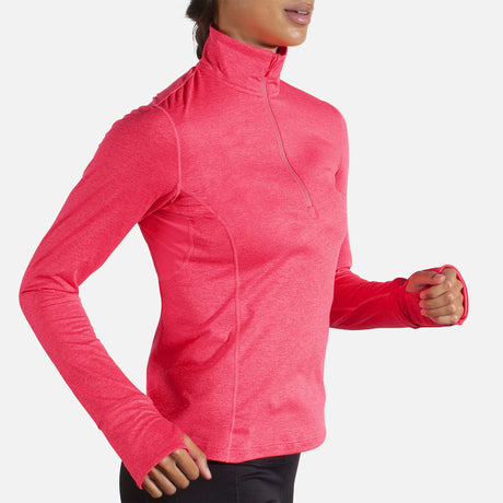 Brooks Dash 1/2 Zip chandail de course rose femme action