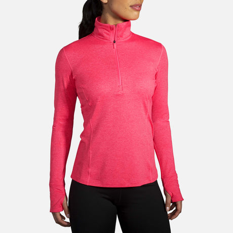 Brooks Dash 1/2 Zip chandail de course rose femme live