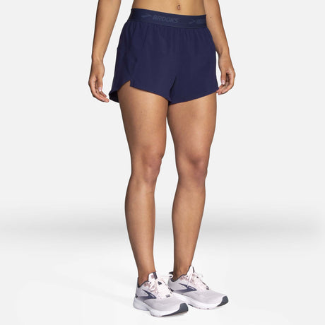 Brooks Chaser 3" shorts course marine femme face