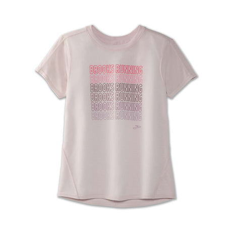 Brooks Distance Graphic T-shirt course rosewater femme