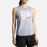 Brooks Distance Graphic Tank Top course heather ash femme face