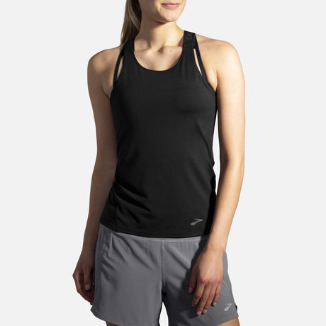 Brooks Pick-Up Tank course noir femme face 2