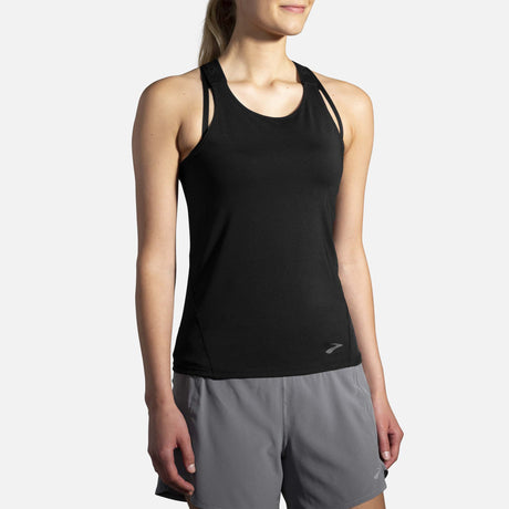 Brooks Pick-Up Tank course noir femme face