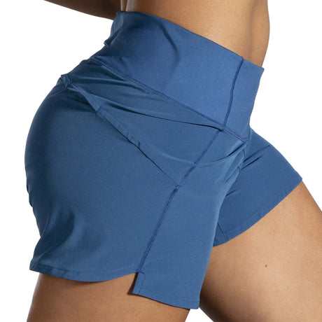 Brooks Chaser 5-inch shorts de course à pied pour femme  blue ash lateral