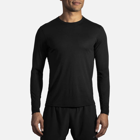 Brooks Distance t-shirt à manches longues noir homme face