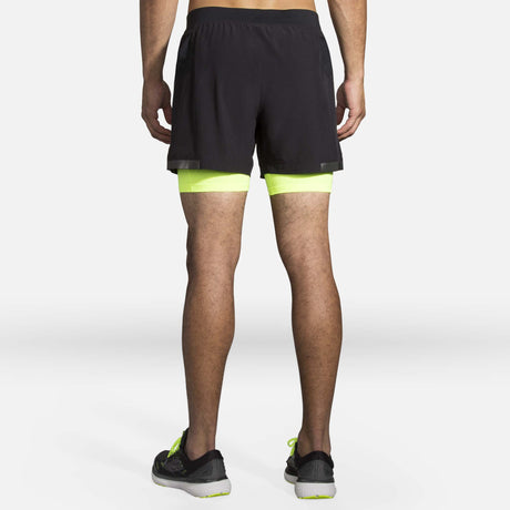 Brooks Carbonite 5-inch 2-en-1 short de course à pied homme dos