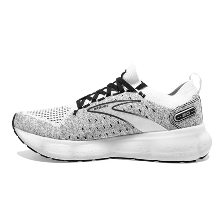 Brooks Glycerin StealthFit 20 running homme blanc gris noir lateral