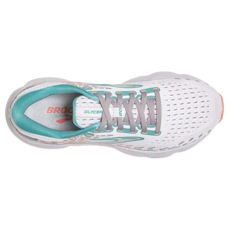 Brooks Glycerin 20 running femme oyster latigo bay coral empeigne