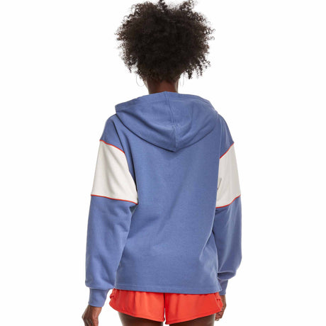 Champion Campus French Terry 1/4 Zip Oversized Hoodie Chandail à capuche pour femme Seven Seas Blue dos