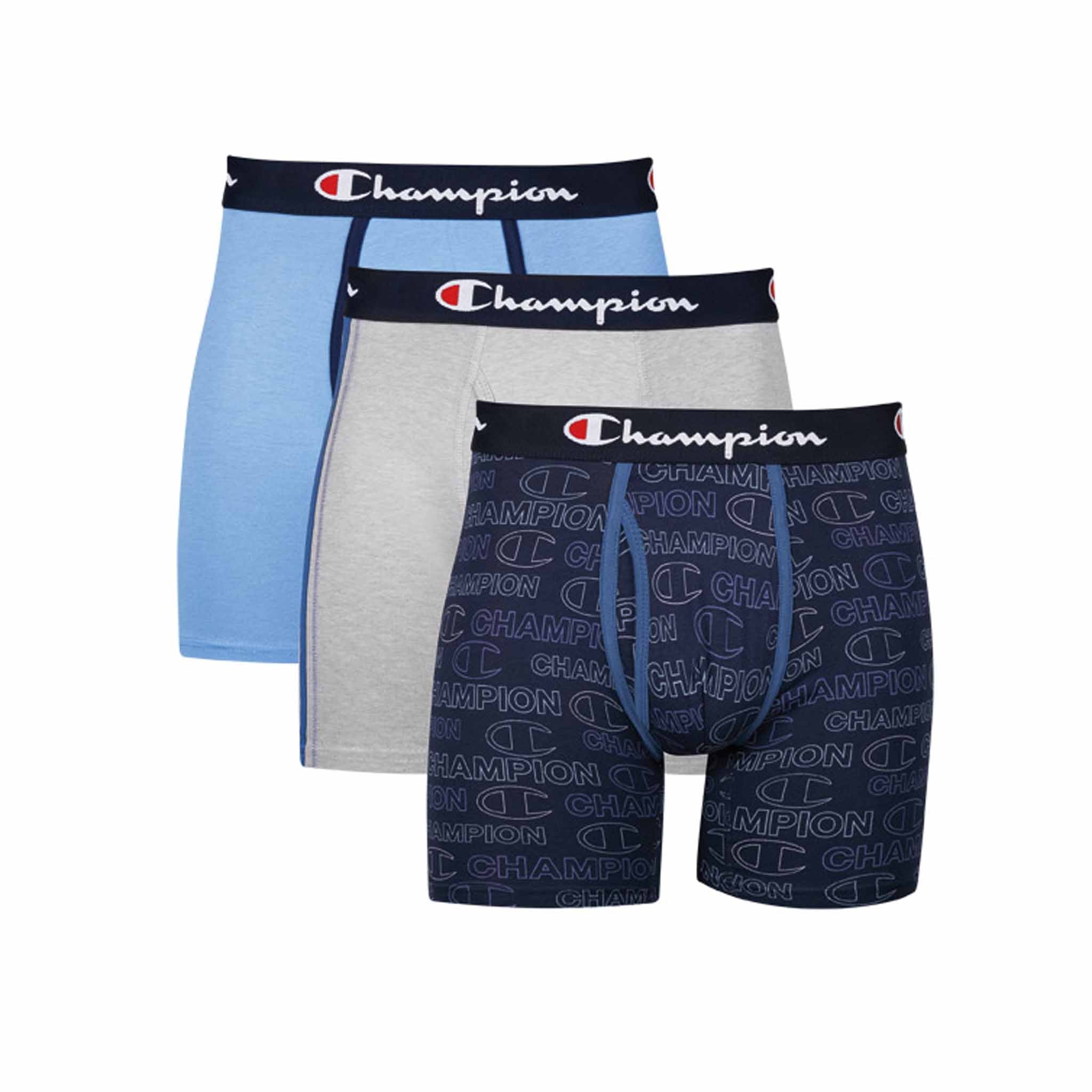 Men's Performance Boxer Briefs Pack, Moisture-Wicking, Anti-Odor, Polyester  Spandex, 3-Pack, Navy/Teal/Red