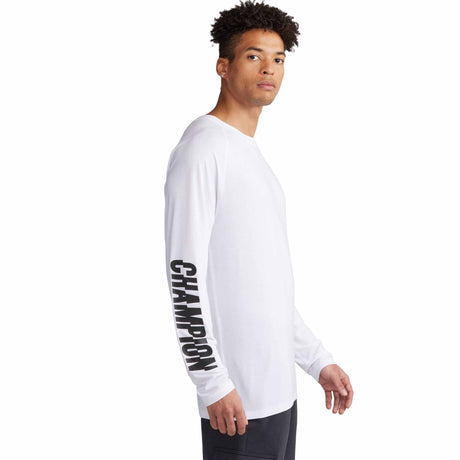 Champion Long Sleeve Graphic City Sport Tee chandail à manches longues - Blanc - Côté