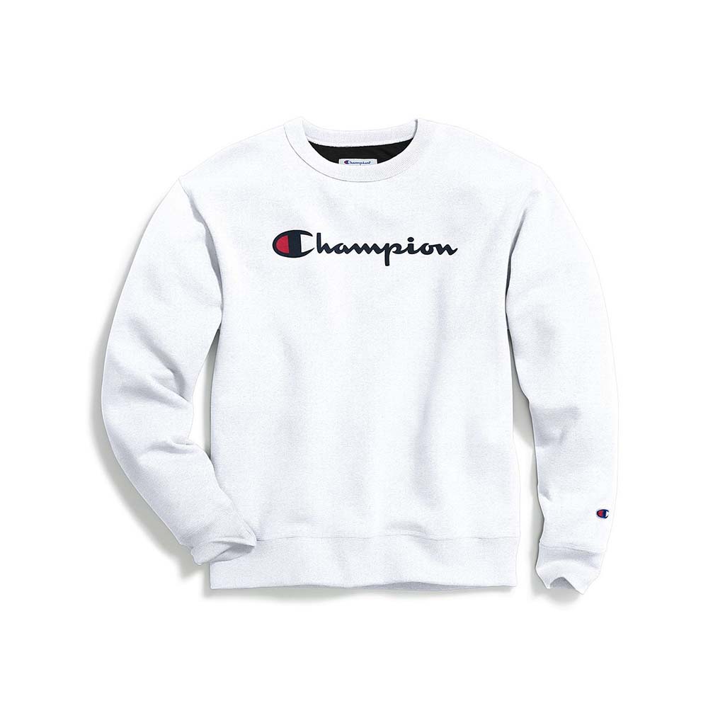 Champion Powerblend Graphic Crew sweatshirt Script Logo for men
