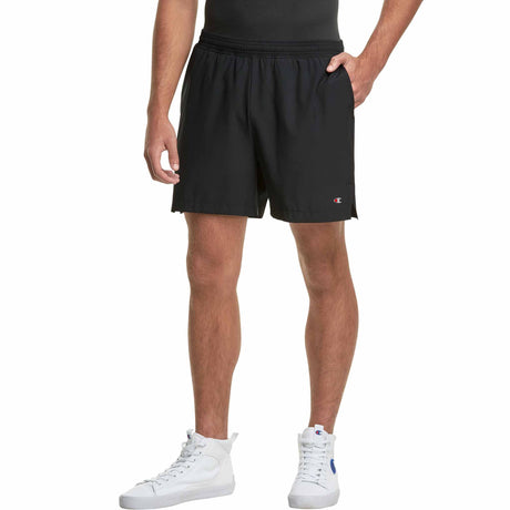 Champion 5 Inch Sport Short avec cuissard intégré pour homme - Noir - face