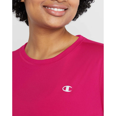 Champion Classic Sport T-shirt fuchsia femme detail