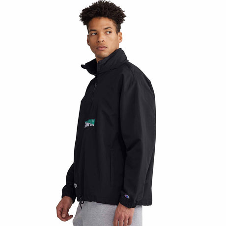 Champion Take A Hike Wind Jacket Block Logo manteau de pluie demi zip - Noir - Côté