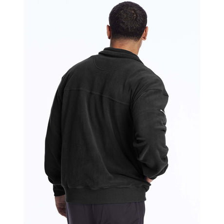 Champion Urban Polar Fleece 1/4 zip script logo noir pour homme dos