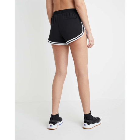 Champion Varsity Shorts sport femme noir blanc dos