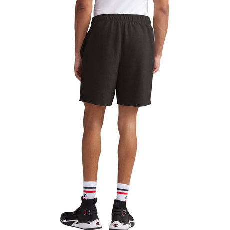 Champion 7-Inch Powerblend Fleece Short noir homme dos