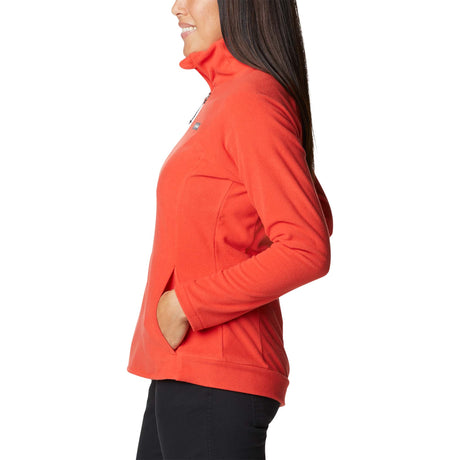 Columbia Ali Peak II chandail en laine polaire quart de zip orange pour femme lateral