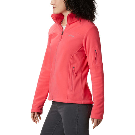 Veste polaire Columbia Fast Trek II Full Zip Bright Geranium pour femme lateral