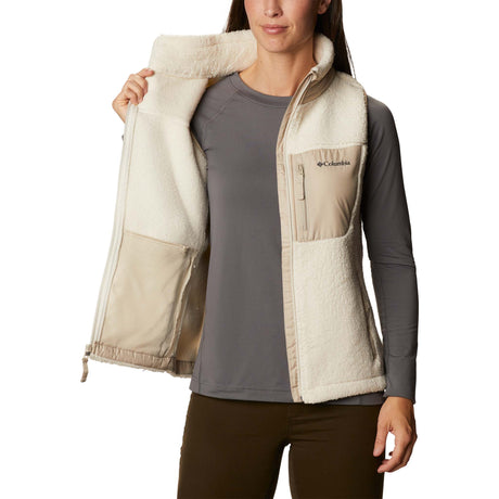 Columbia West Bend Full-Zip veste laine polaire chalk fossil femme ouvert