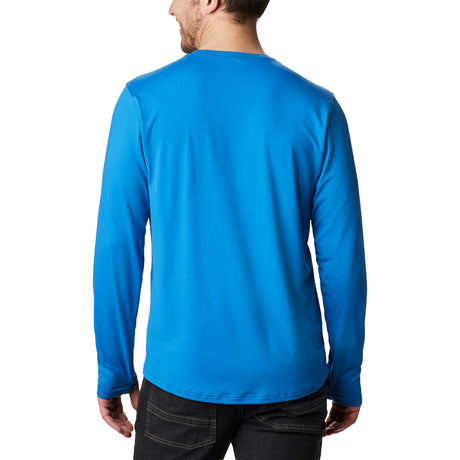 Columbia Tech Trail II t-shirt col rond manches longues bleu pour homme dos