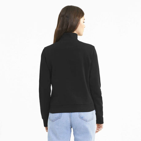 Puma Essential Half-Zip crew pour femme noir modèle dos