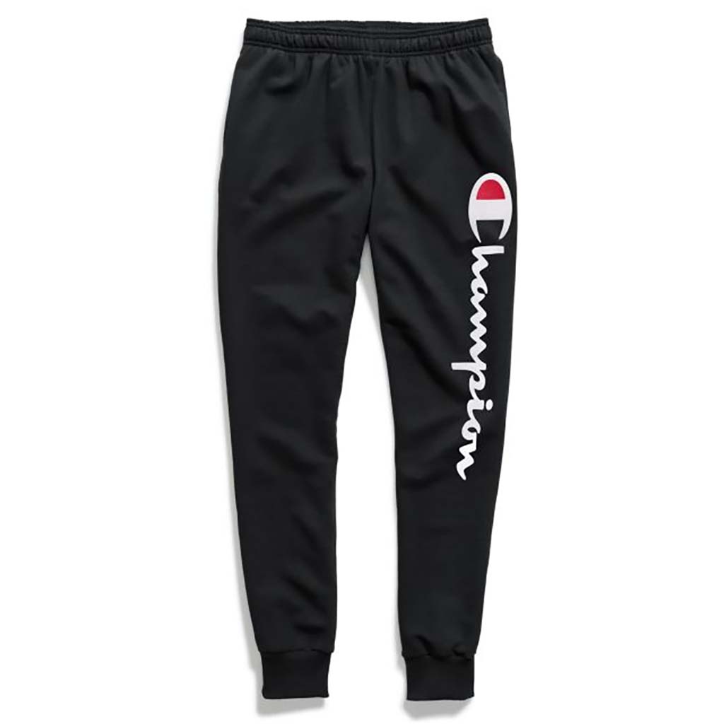 Champion Powerblend Jogger Vertical Script Logo pantalon en molleton noir pour homme