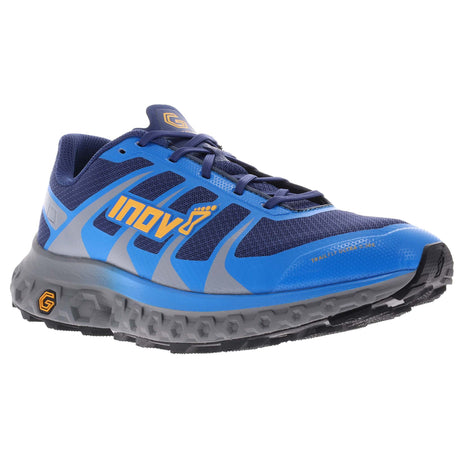 Inov-8 TrailFly Ultra G 300 MAX running trail homme coté- Bleu / Gris / Nectar