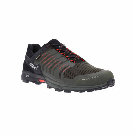 Inov-8 Roclite G 315 GTX souliers de course en sentier pour homme - Olive / Black / Red