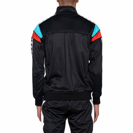 Veste de survêtement Kappa Banda Merez Slim pour homme Noir vue de dos