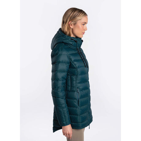 Lolë Claudia manteau long pour femme emeraude lateral