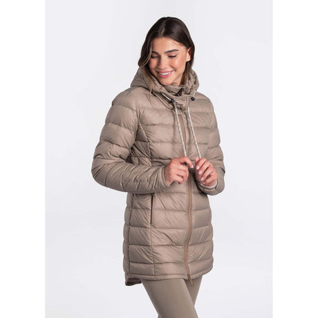 Lolë Claudia manteau long pour femme huitre lateral